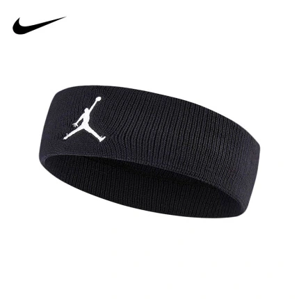 NIKE耐克Jordan乔丹AJ飞人运动头带发带网球篮球 瑜伽 吸汗带 JKN00010OS 黑色