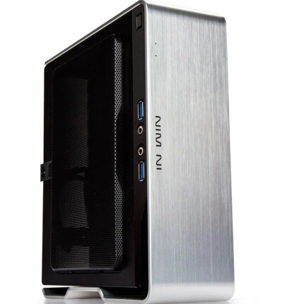 迎广（IN WIN）肖邦 银色 itx机箱（支持MINI ITX主板/铝合金外框/自带150W足瓦电源/USB3.0 x2）