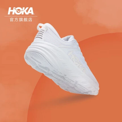 HOKA ONE ONE女邦代7公路跑步鞋Bondi7防滑厚底减震轻便运动鞋 白色/ 白色 37/ 230mm