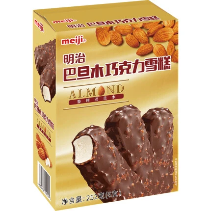 明治（meiji）巴旦木巧克力雪糕 42g*6支 彩盒 冰淇淋